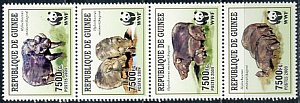 Гвинея, 2009, Кабаны, WWF, 4 марки